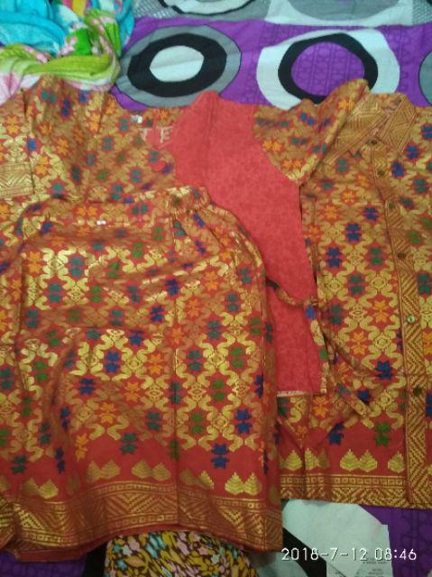 Sarimbit Couple Batik Rok N Blus Thalita Prodo Merah
