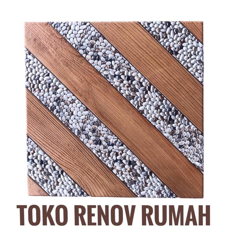 keramik teras 40x40 motif bata/ keramik taman/ keramik halaman/keramik kamar mandi(timbul dan kasar)