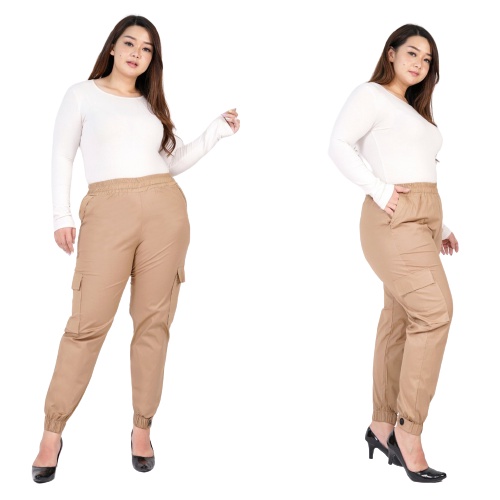 Joger Cargo Pant | Celana Wanita Baggy Joger Cargo STANDAR &amp; JUMBO