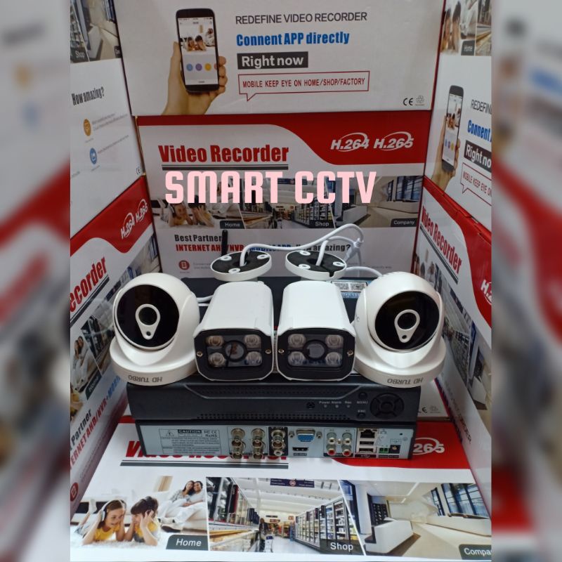 NEW PAKET CCTV 5MP 2560P 4K ULTRA HD 4 CHANNEL 4 KAMERA LENGKAP