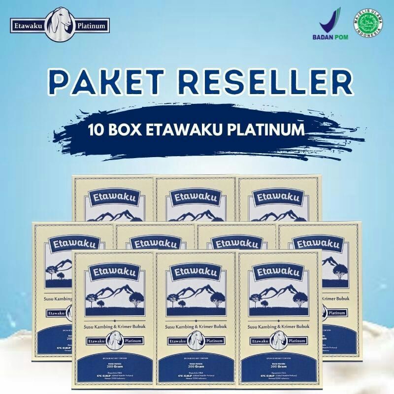 

Paket 10 Box Etawaku Platinum - Susu Kambing Etawa Provit Solusi Atasi Masalah Gangguan Pernapasan / Asma / Lutut Sakit Tulang
