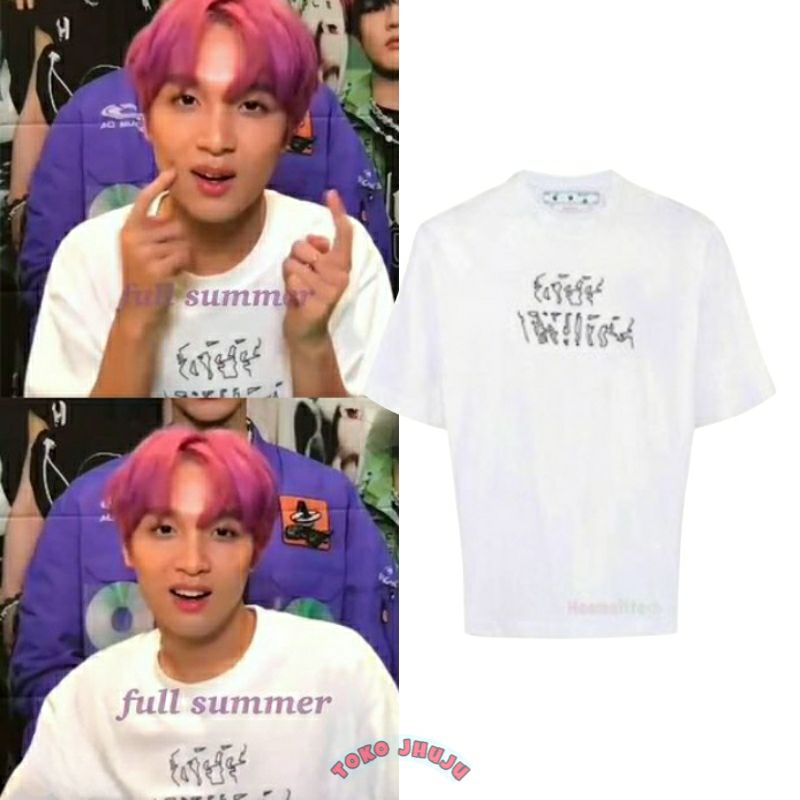 Kaos Haechan NCT dream ARROWS MOTIF white