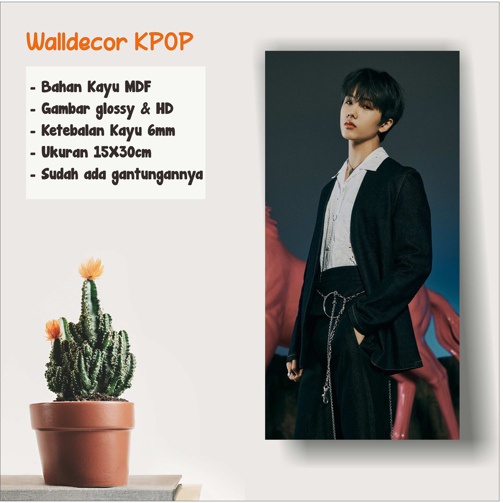 Jisung Walldecor NCT 2020 Resonance Ukuran 15x30cm Wall Decor Poster Kayu Hiasan Dinding KPOP Korea