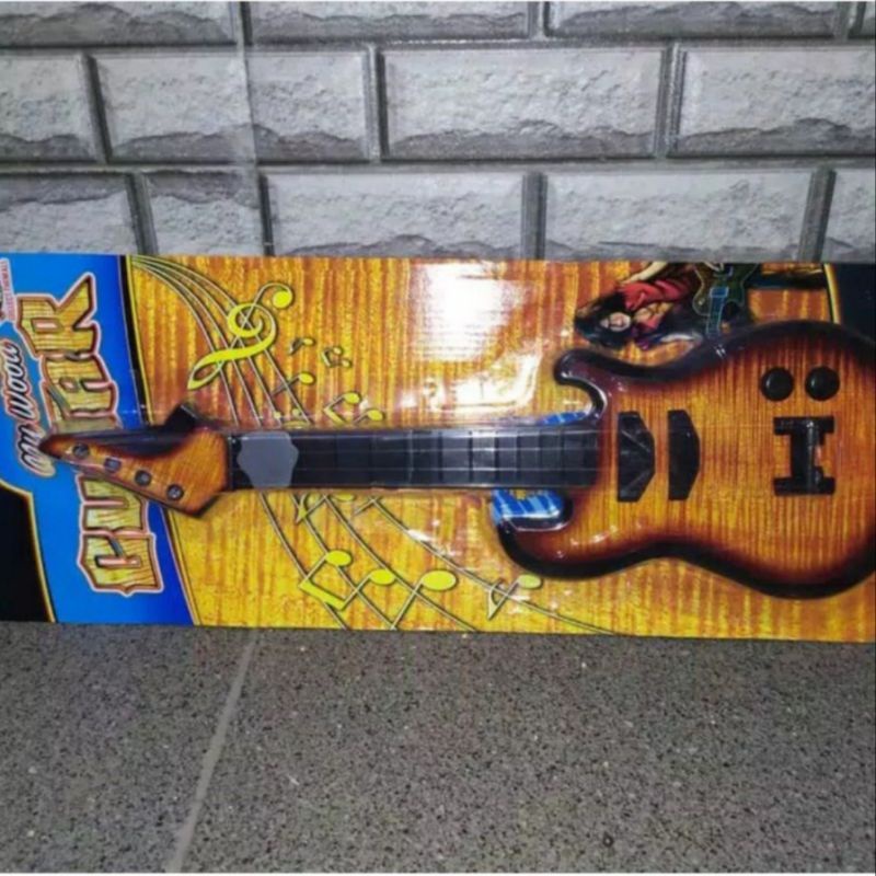 Mainan Anak Gitar Model Kayu Cakep