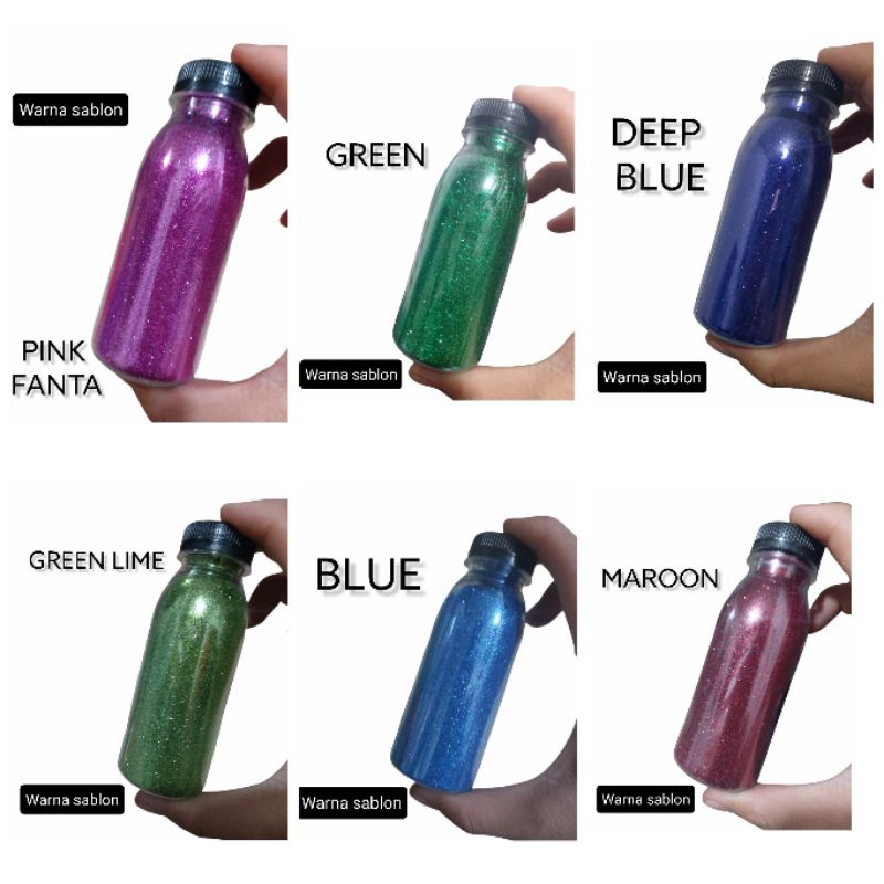 Gliter bubuk Gliter manik manik 100ml halus lengkap