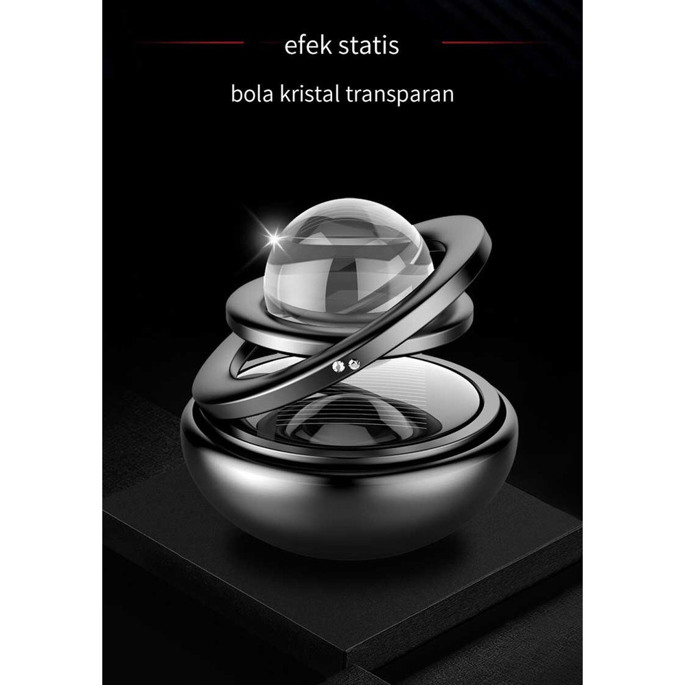 AROMA TERAPI BERPUTAR ENERGI SURYA (TOKOYUNIQ) PARFUM MOBIL BOLA MEWAH