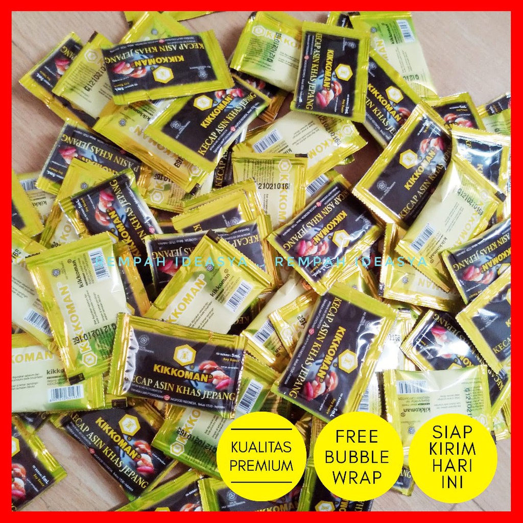 

[Ecer] Kikkoman Kecap Asin Khas Jepang Sachet 5 ml Ideasya Sushi