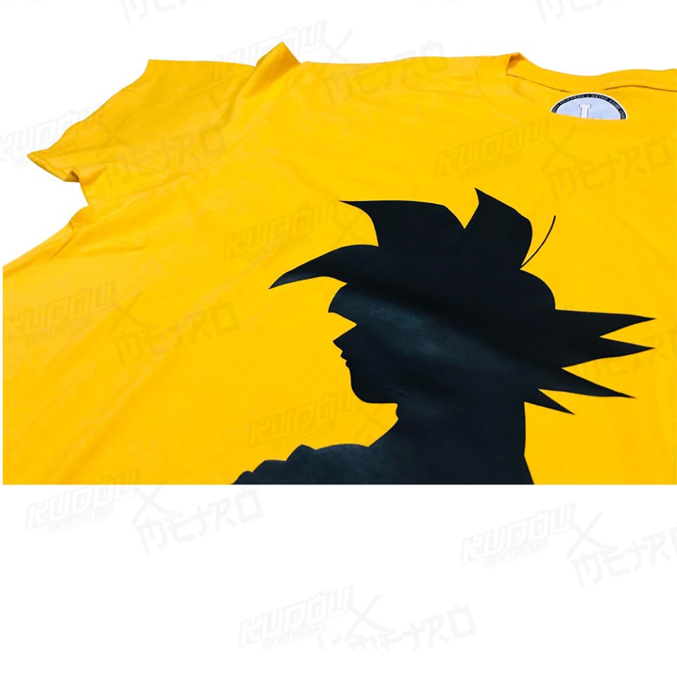 Tshirt Goku Silhoutte Yellow anime manga Dragonball