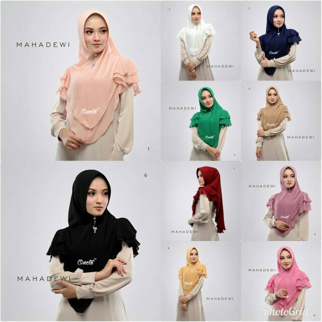 Khimar Mahadewi ori Oneto Hijab / khimar oneto / khimar soft pet antem / khimar dua layer