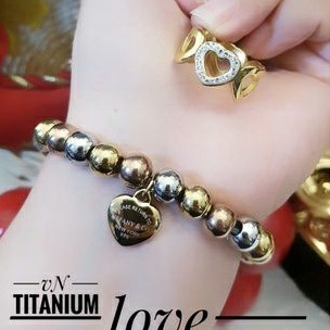 Set Gelang Dan Cincin Wanita Titanium 849