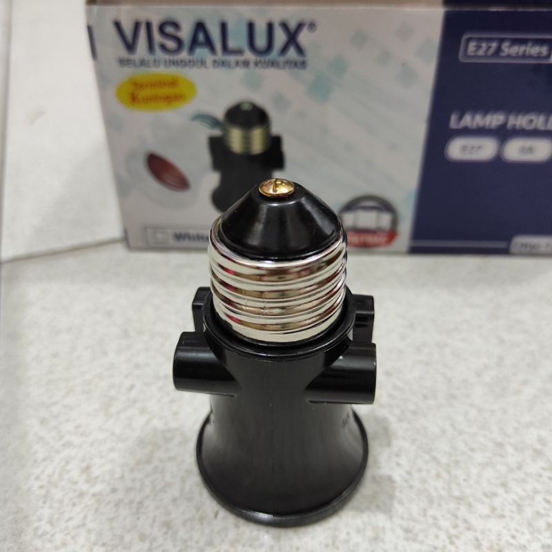 Fitting Gantung Kombinasi VISALUX E27 / VFK272 / Piting Lampu 2 Colokan / Terminal Kuningan