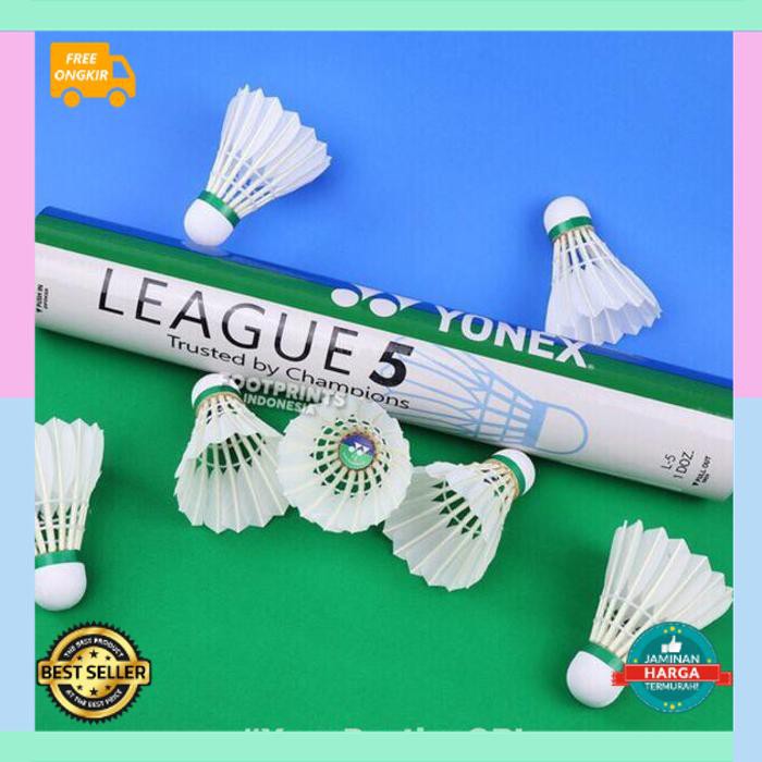COD Kok Yonex League 5 Shuttlecock Badminton Bulutangkis Original Asli Ori GRATIS ONGKIR