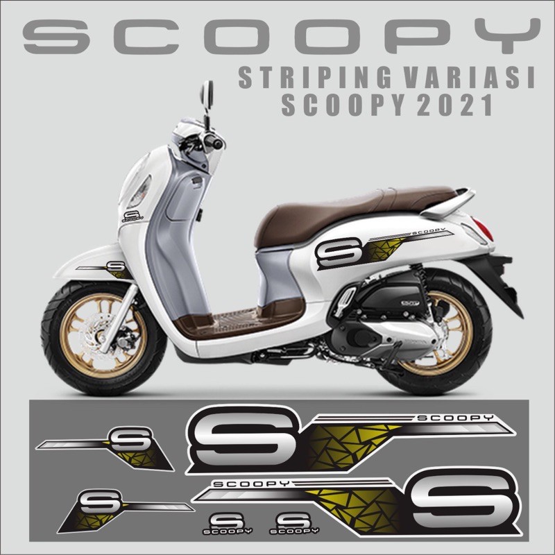 STRIPING SCOOPY 2021 VARIASI SIMPLE KUNING