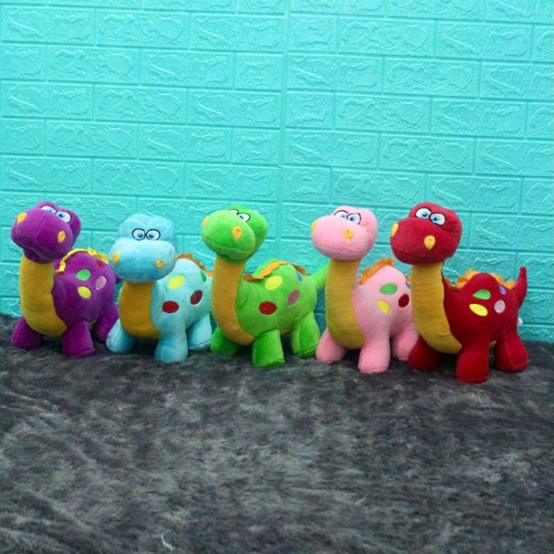 0Boneka Dinosaurus Tompel Warna Warni Kado Hadiah Ulang Tahun Kualitas Super Murah Berlabel SNI