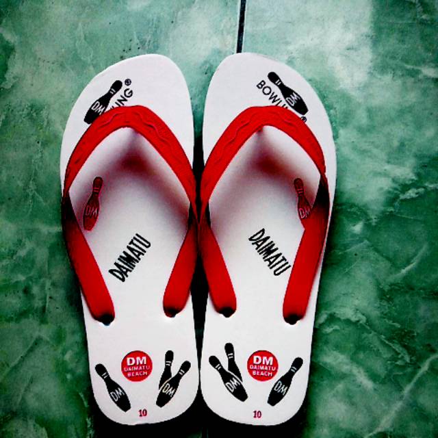  Sandal  Daimatu  DM Beach motif bowling Shopee Indonesia