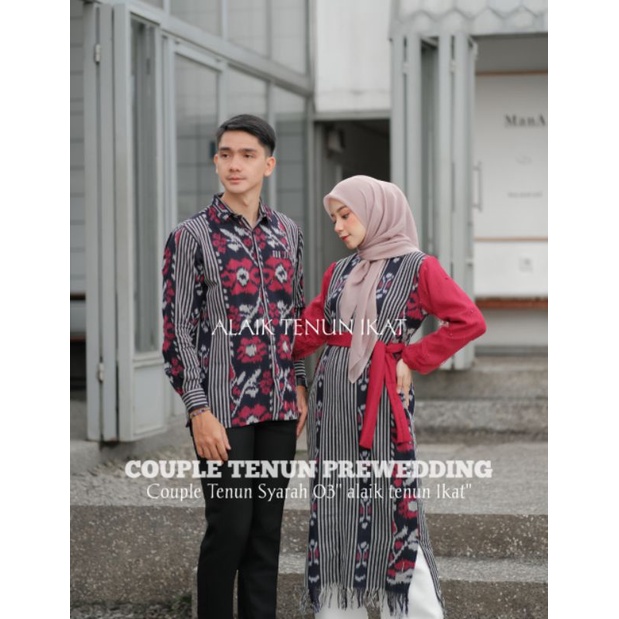 BAJU TENUN SYARAH 03 ( KEMEJA DAN DRESS / COUPLE)