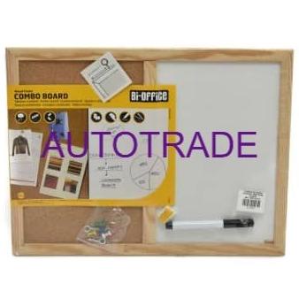 

[COD] BI-SILQUE CORK PIN BOARD PAPAN TULIS KAYU KOMBINASI WHITE 60X45 CM SALE Kode 736