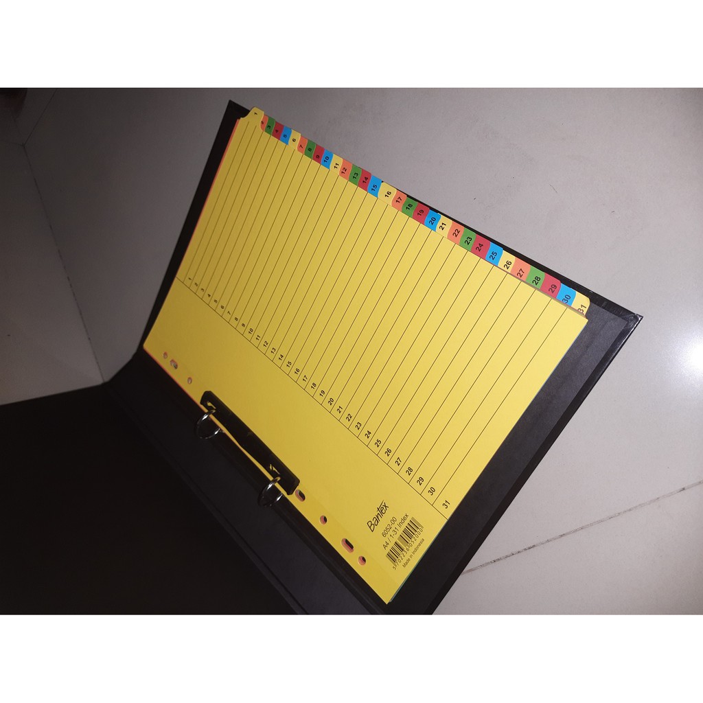

Bantex Pembatas Binder Divider Size A4 31 Lembar Index Numeric