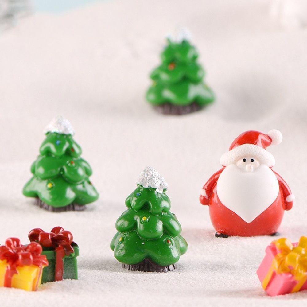 [Elegan] Miniatur Natal Santa Claus Snowman Terrarium Angka Patung Dekorasi Taman Peri