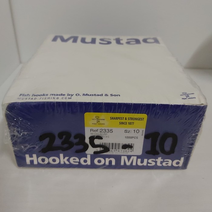 Kail mata pancing Mustad 2335 no 10 (isi 10 kotak kecil)
