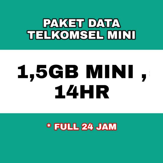 paket data telkomsel mini 1,5gb 2 minggu paket murmer
