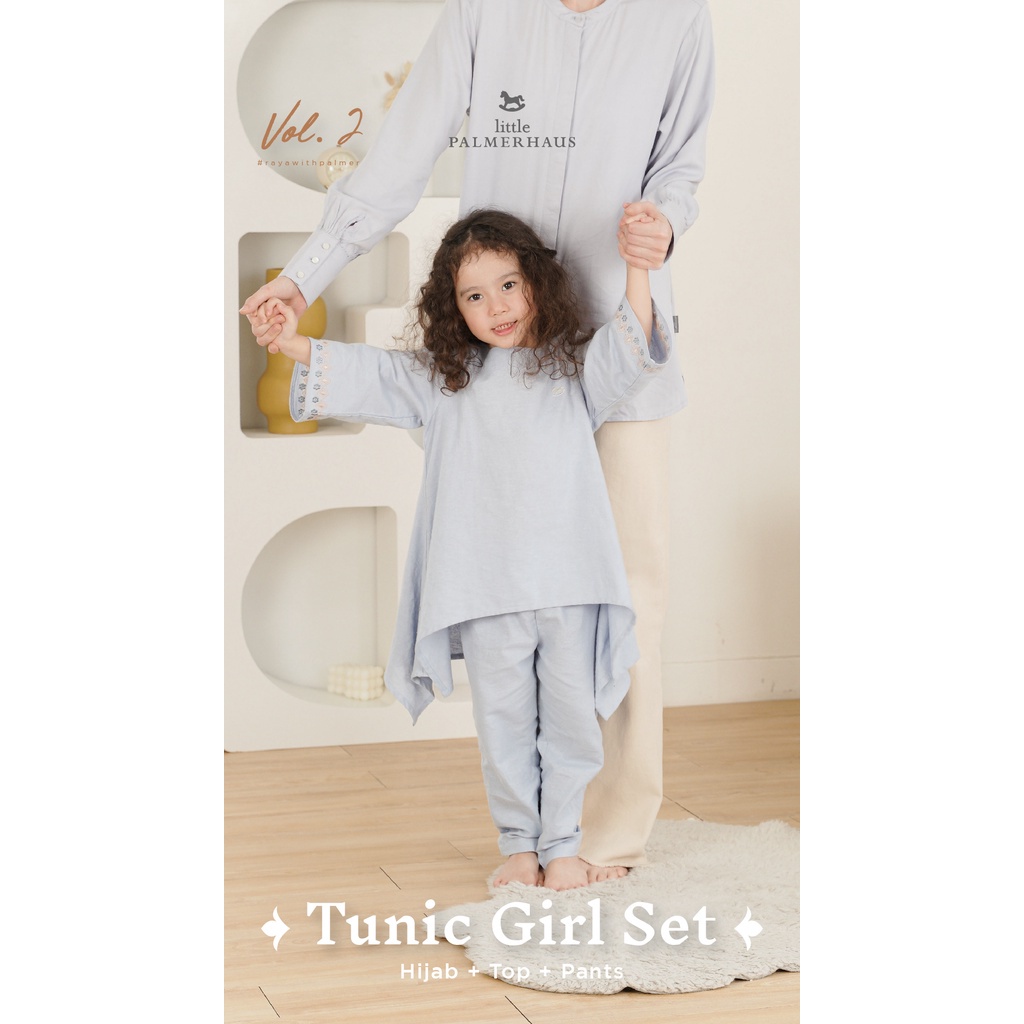 BAJU TUNIC SETELAN ANAK PEREMPUAN - LITTLE PALMERHAUS CLASSIC TUNIC SET 1-6 tahun