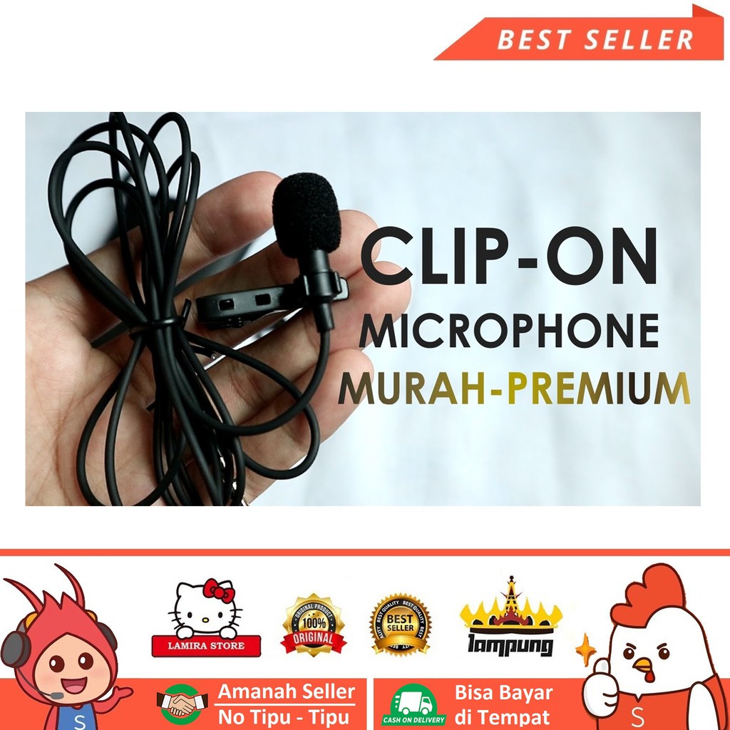 MIC CLIP ON / MIC YOUTUBER / CLIP ON YOUTUBE / MICROFON MINI / MICROFON MURAH / MICROFON KECIL