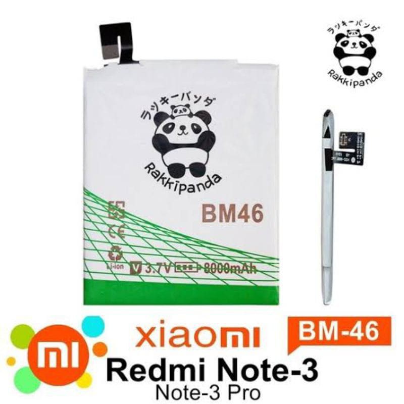 Baterai Xiaomi Redmi Note 3/Note 3 Pro Double Power Type BM-46 Rakkipanda