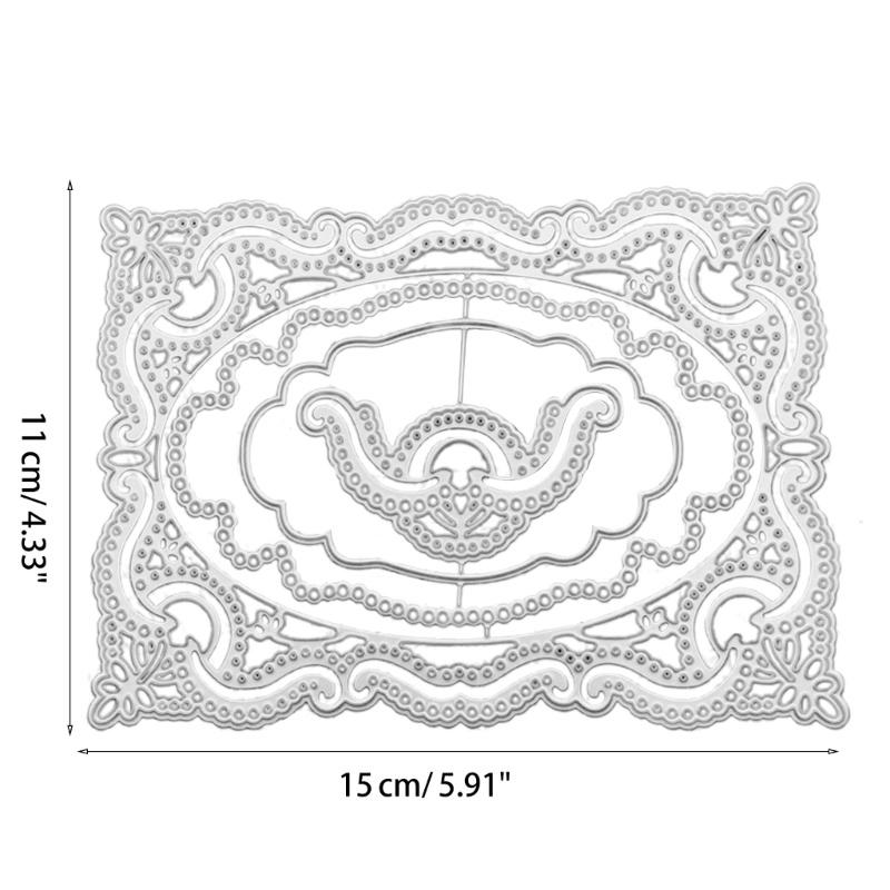 Cutting Dies Handmade Bentuk Persegi Panjang Bahan Metal Untuk Kartu Ucapan Ulang Tahun