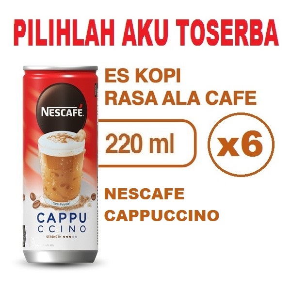 Kopi Nescafe Kaleng CAPPUCCINO Can 220 ml (1 PAKET ISI 6 )