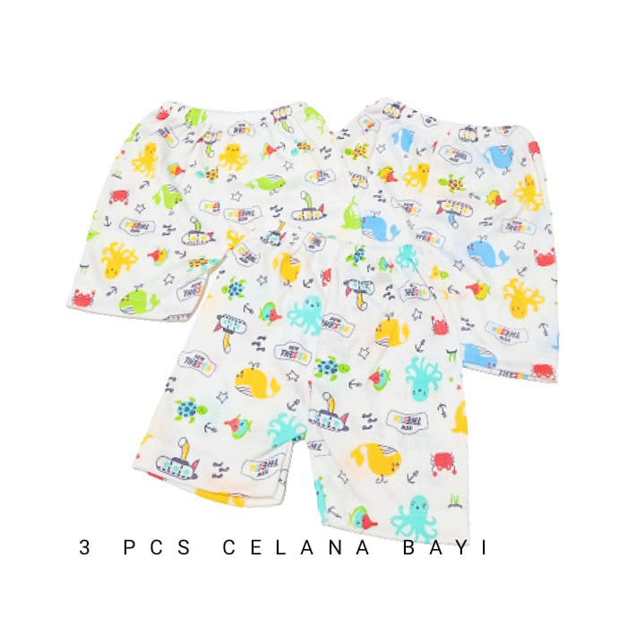 |3PCS| Celana Pendek Anak Bayi | Celana Baby Pendek Print