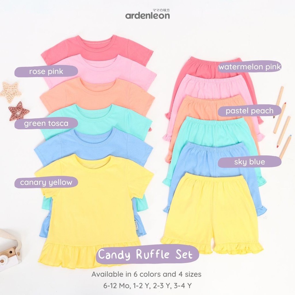 Arden&amp;leon candy ruffle set