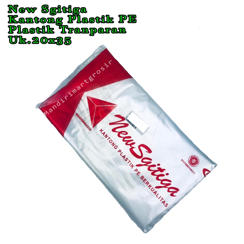 Kantong Plastik PE *New Sgitiga * Plastik Tranparan * Uk.20x35