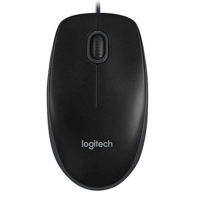 MOUSE LOGITECH B100 OPTICAL KABEL USB HITAM