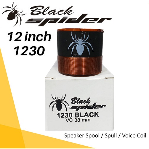 Spul Spool Voice Coil Speaker 12 inch Black Spider 1230 VC 38mm ( 1.5inch ) Black Spol BS1230 12inch