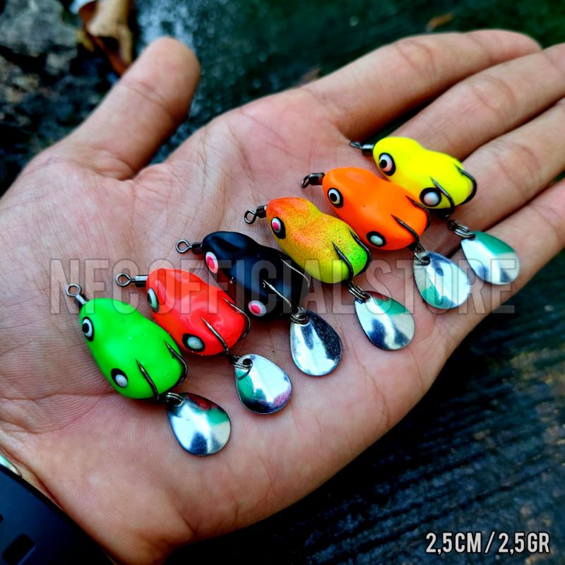 Soft frog mini 2,5 cm 2,5 gram SPESIALIS KOCOLAN Anti Mocel AUTO DITELAN