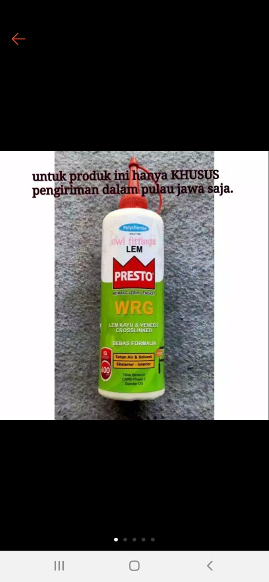 Lem Kayu Crosslinked Presto Wrg 600g Waterproof Produk Polychemie Asia Pacific Permai