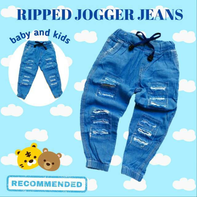 hb JOGER JINS RIPPED jogger denim / pakaian anak / grosir baju anak