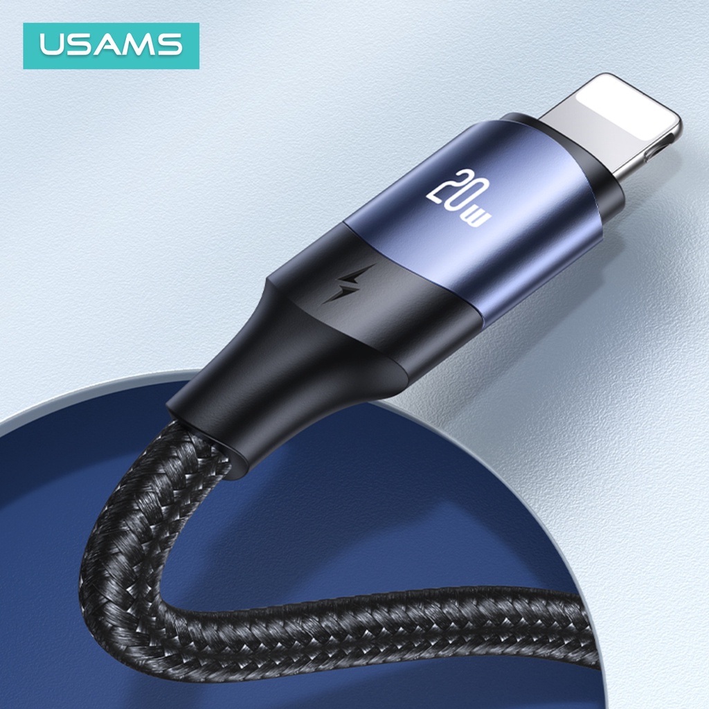 USAMS U71 Kabel Data Fast Charging Type C to Lightning 20W