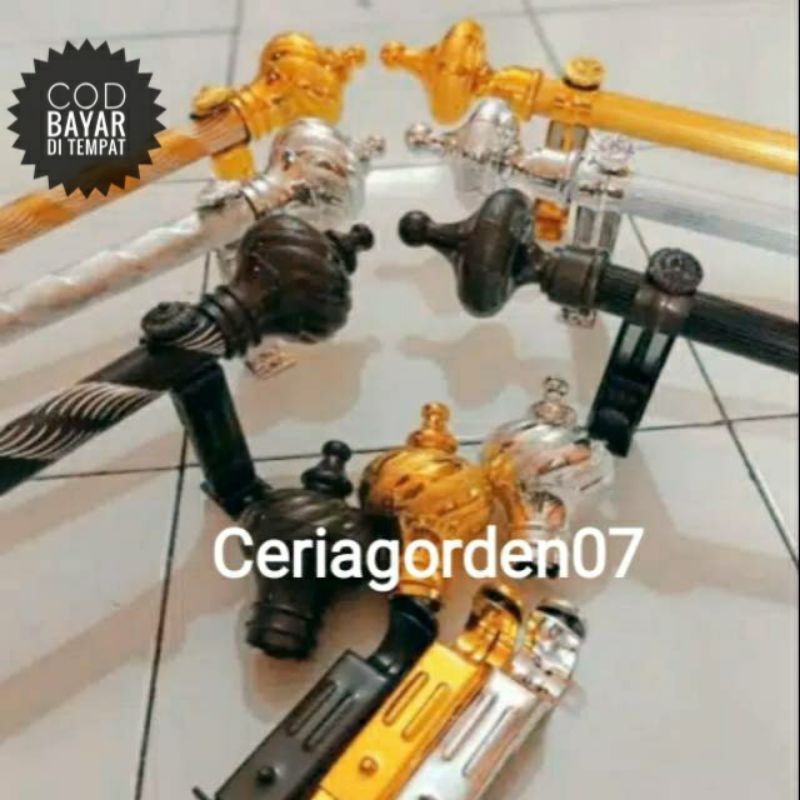 Batang Gorden Jendela Minimalis Gorden Pintu Motif Uril Bahan Alumunium