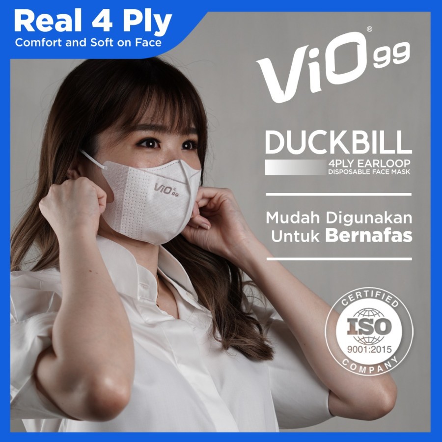 MASKER VIO DUCKBILL 4 PLY MEDIS  / DISPOSABLE MASK