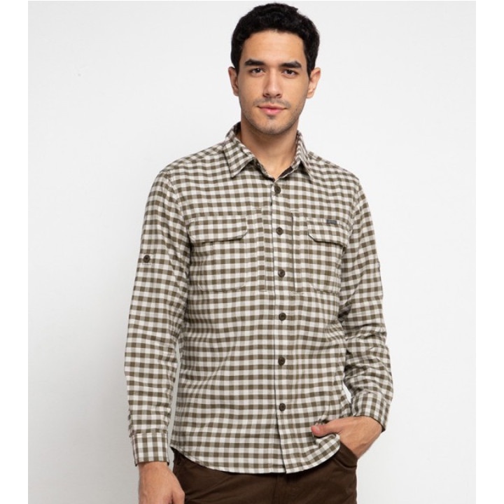 KEMEJA LENGAN PANJANG MGEE DISTRIC C004 - KEMEJA KASUAL KOTAK