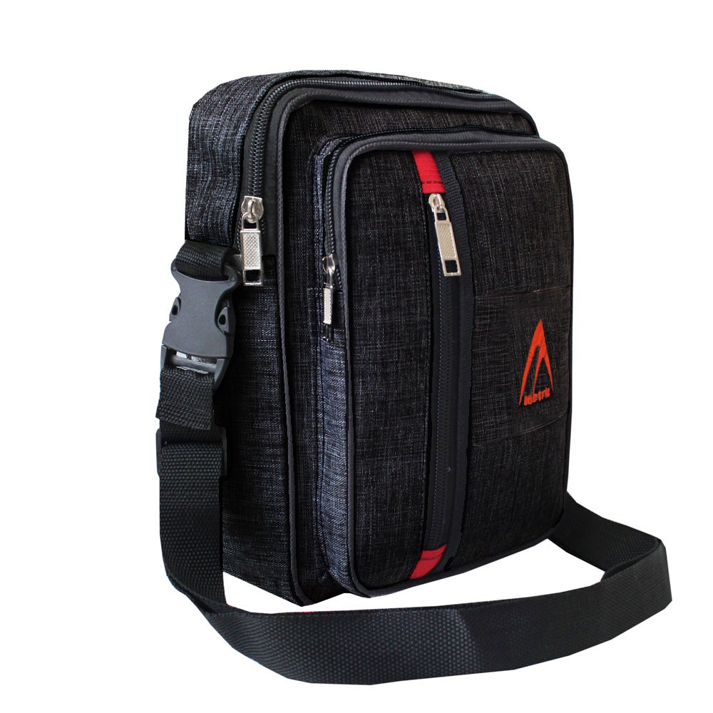 SHOPEE 6.6 SUPER SALE!! Tas Selempang Metric Sport Pria Crossbody Bag Smartphone Slingbag Outdoor - Black