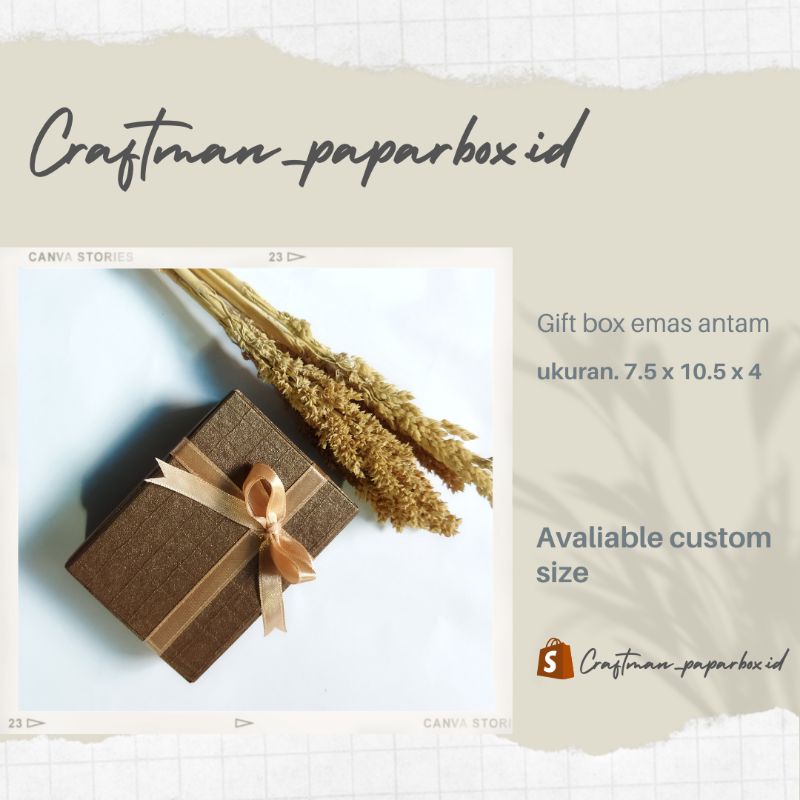 

GIFT BOX ANTAM FANCY PAPER/MINIGOLD/BOX MURAH/ZEUS BROWNZ