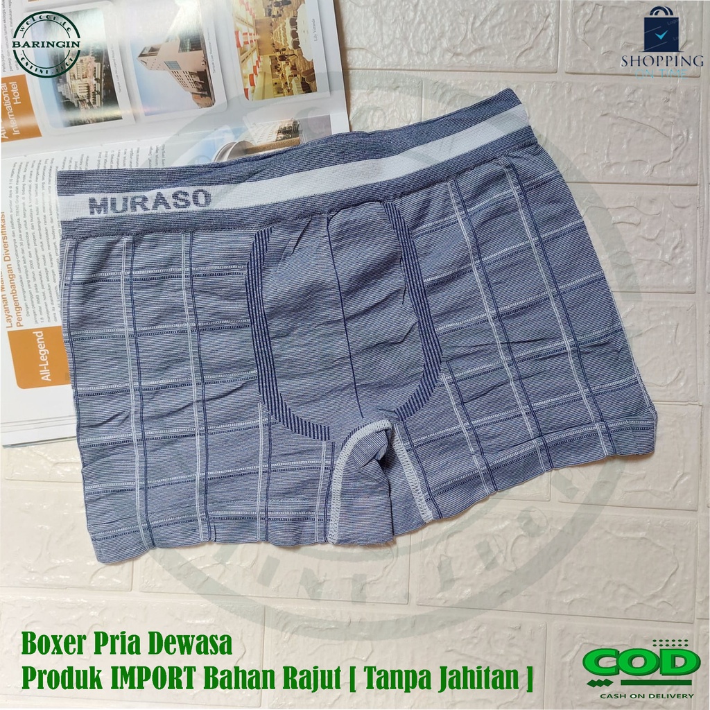 Boxer Pria Dewasa Isi 6 Pcs Bahan rajut Celana Dalam cowok -Boxer Fhasion Pria Bahan Rajut Produk IMPORT