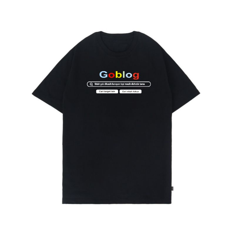 Kaos Baju Kata Unik GOBLOG GOOGLE LOGO Kaos Distro - Citka.id