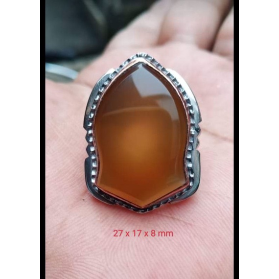 batu bacan ubi ring monel