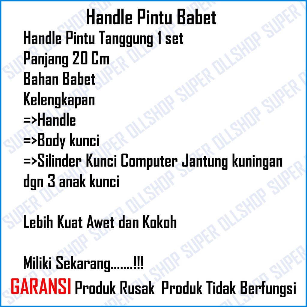 Handle Pintu Rumah / Kunci Pintu Rumah Tanggung Putih Kuning / Slot Handle Kunci Pintu Rumah Babet Silinder Kunci Jantung Kuningan Murah