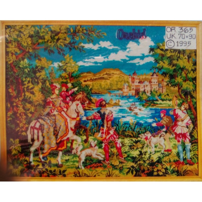 KRUISSTEEK KRISTIK ORCHID MOTIF PEMANDANGAN OR 365