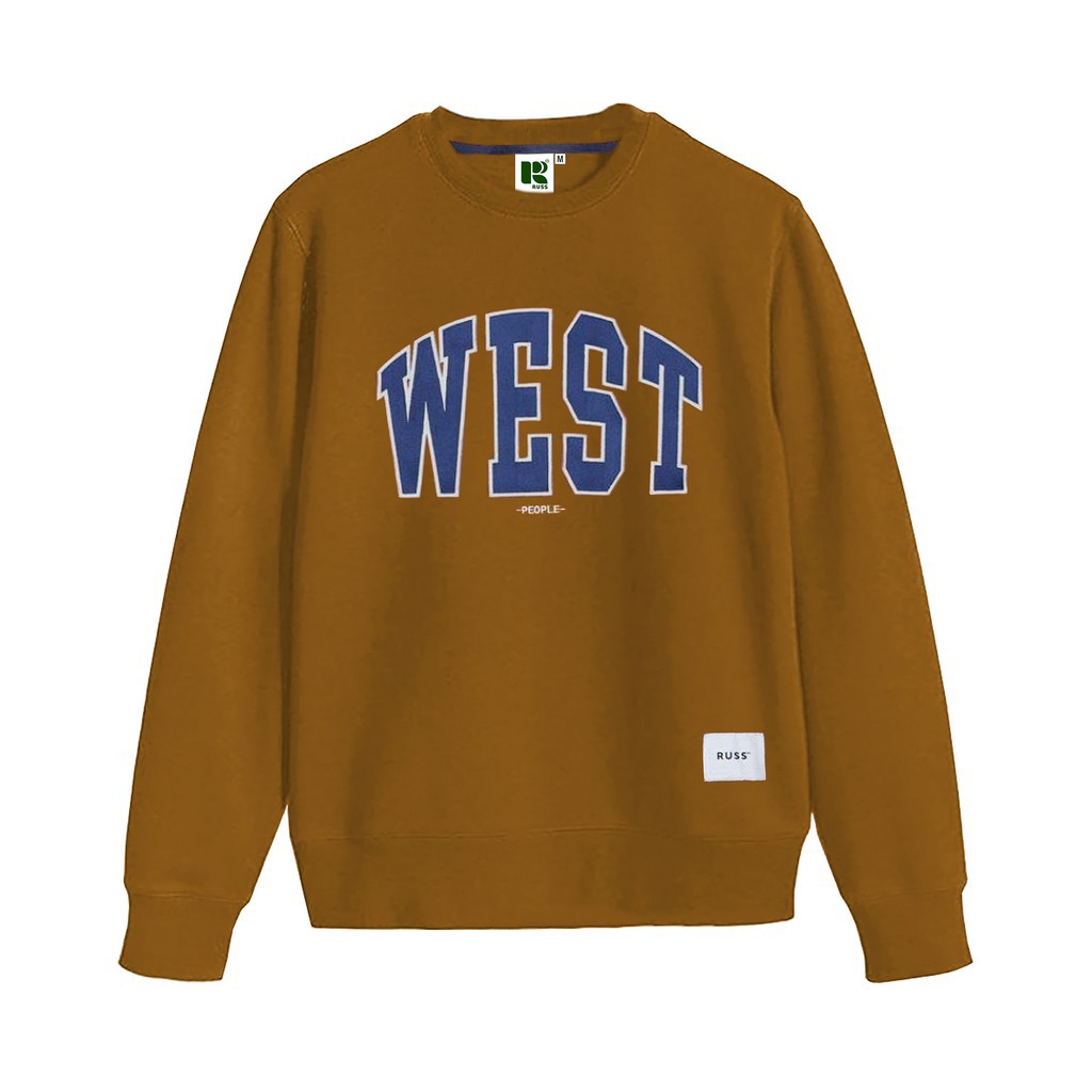 SWEATER WEST BASIC CREWNECK FONT BORDIR PRIA DAN WANITA-SWITER SOUTH DAN EAST PREMIUM